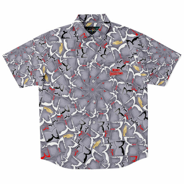 LATTE Art Mandela Short Sleeve Button Down Shirt - Tenda Sanlagu