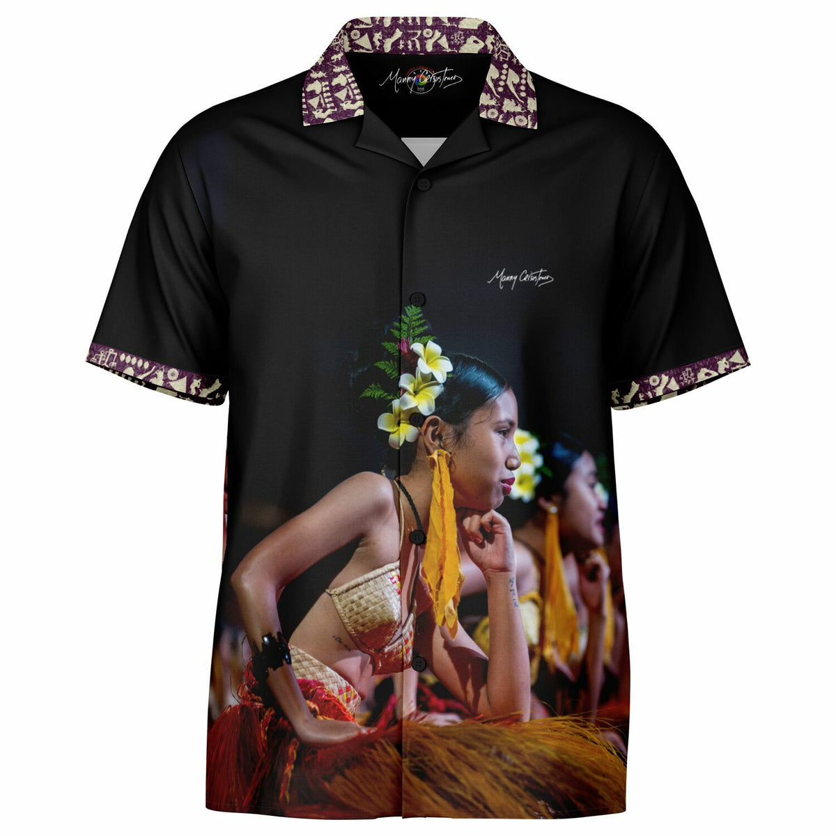 *HAWAII FESTPAC_Palau RapaNu Short Sleeve Button-Down Shirt