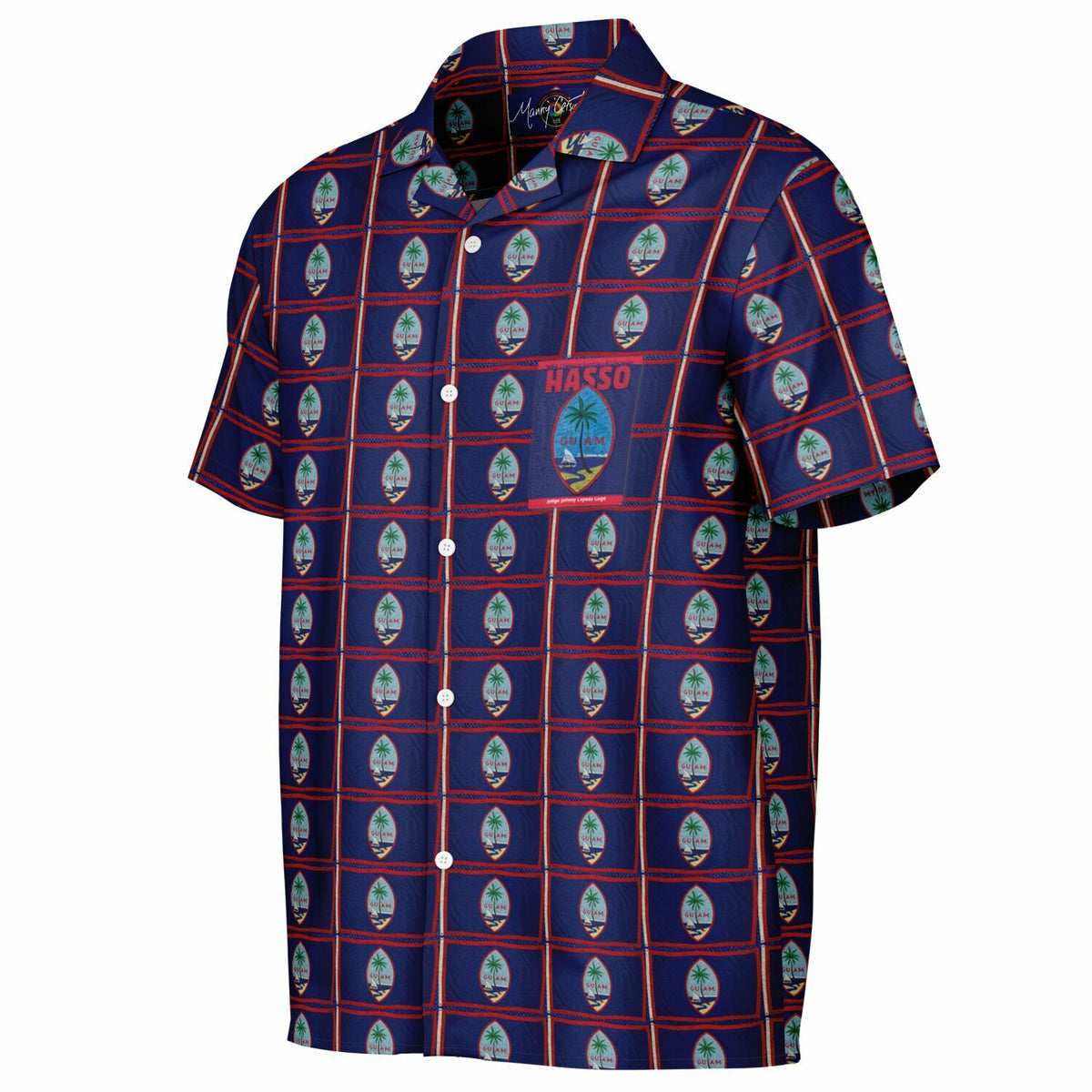 *HASSO Book Spread Collar Short Sleeve Button-Down Shirt