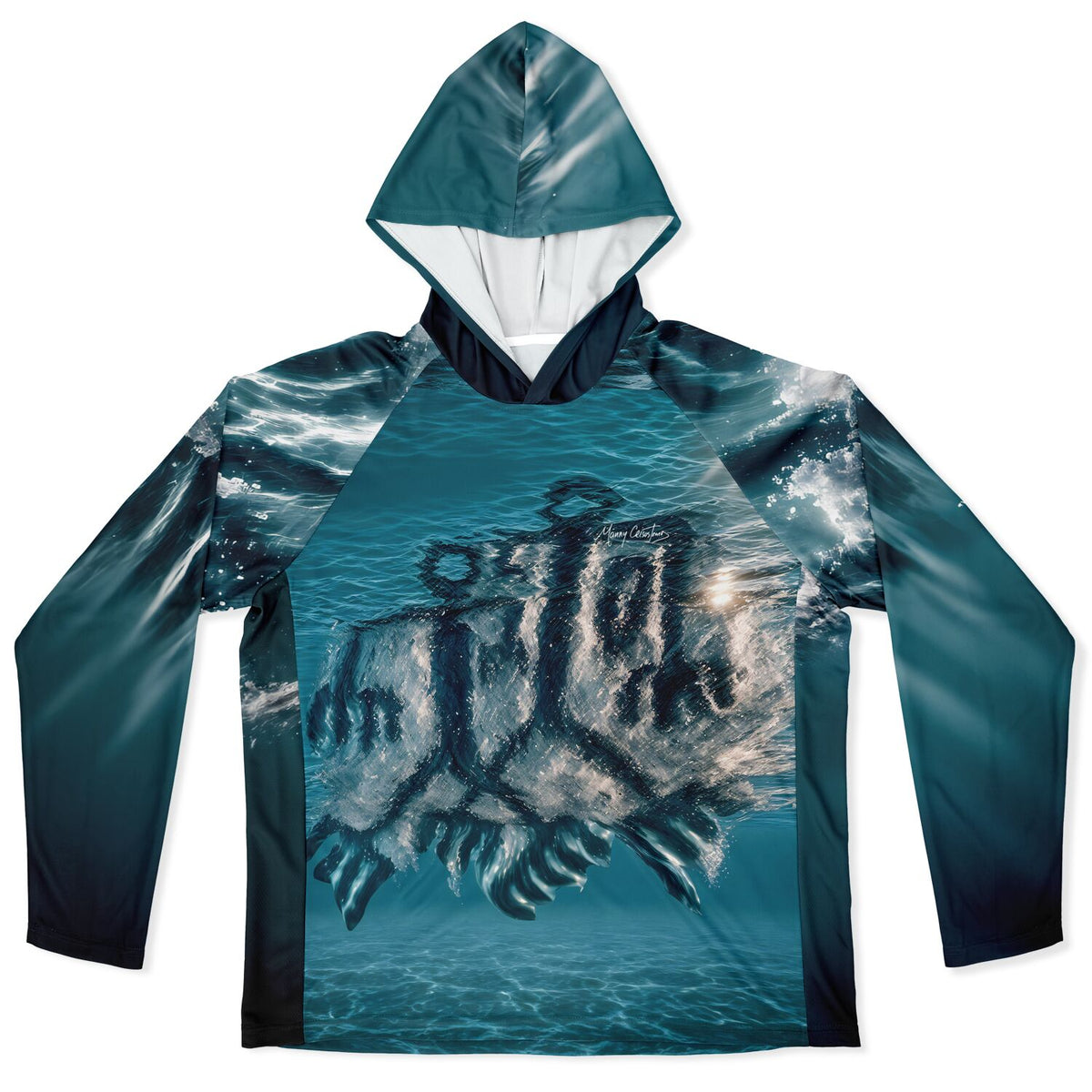 *Underwater GADAO Men&#39;s Long Sleeve Hooded Performance Shirt