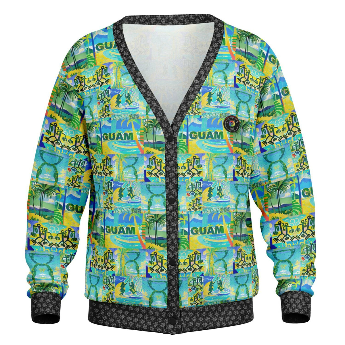Guam Art Gauguin inspired Cardigan