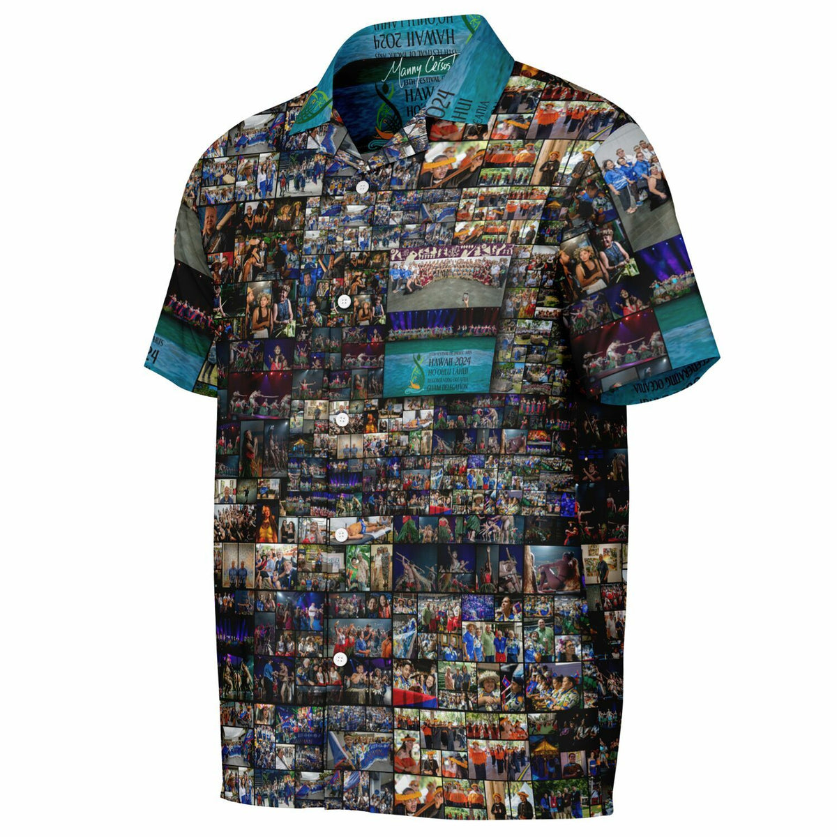 *2024 FESTPAC Guam Delegation Spread Collar Short Sleeve Button-Down Shirt