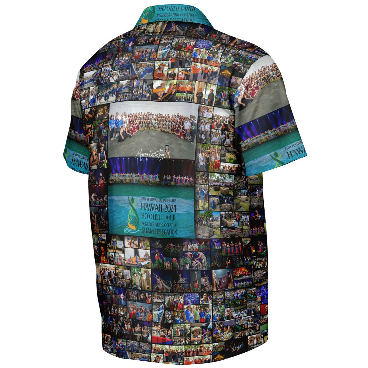 *2024 FESTPAC Guam Delegation Spread Collar Short Sleeve Button-Down Shirt