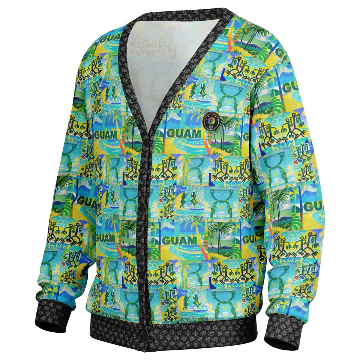 Guam Art Gauguin inspired Cardigan