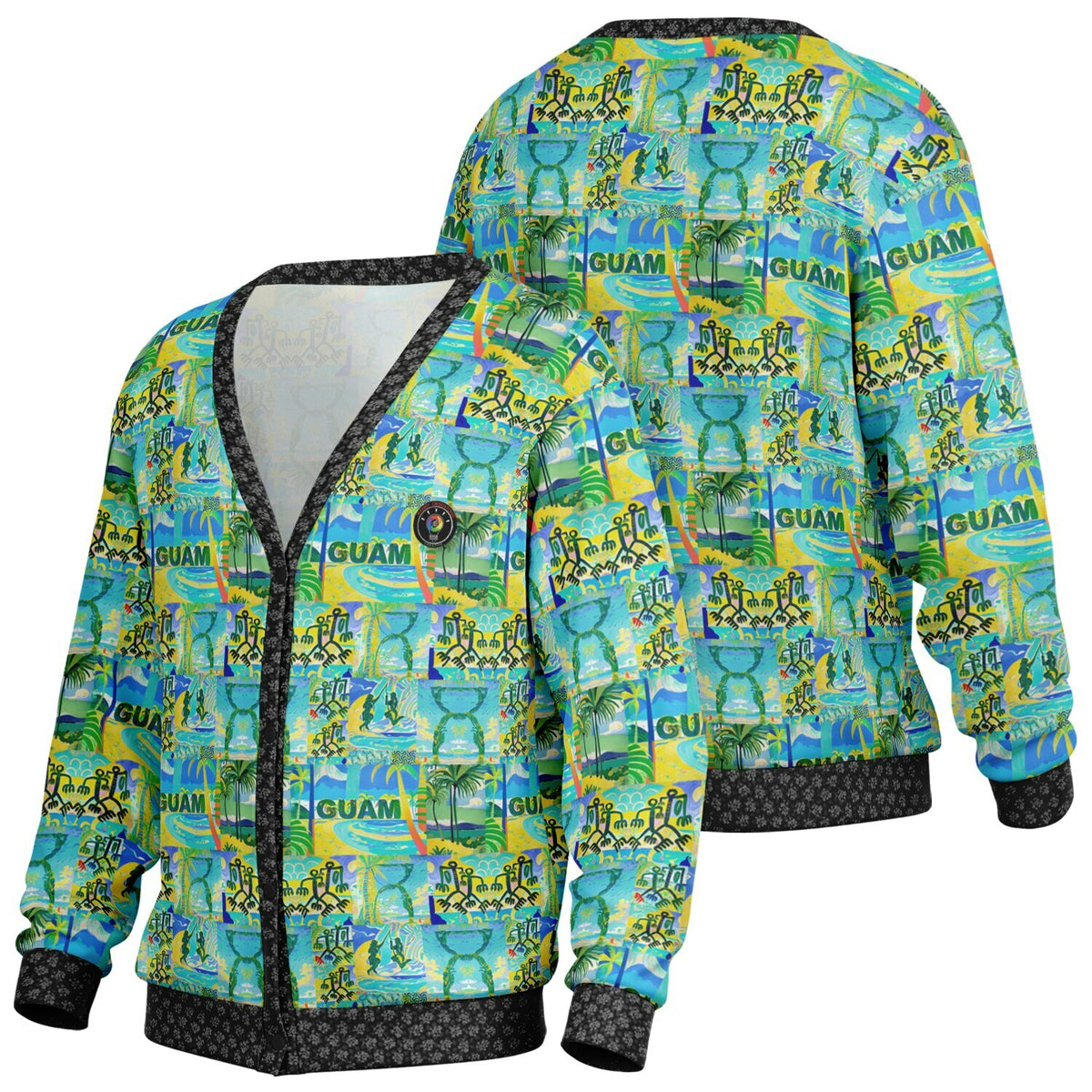 Guam Art Gauguin inspired Cardigan