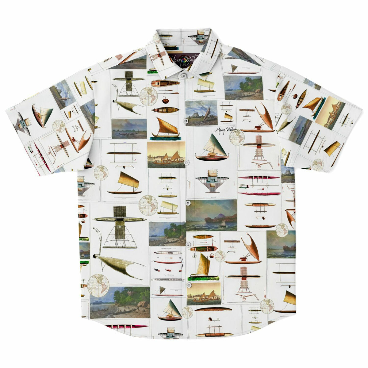 *SEAFARING History Short Sleeve Button Down Shirt