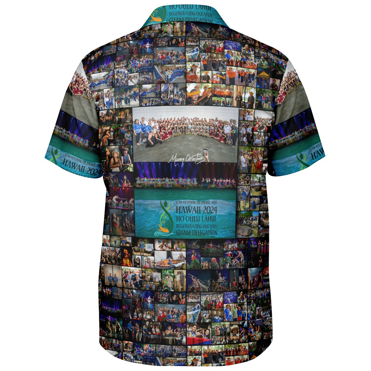 *2024 FESTPAC Guam Delegation Spread Collar Short Sleeve Button-Down Shirt