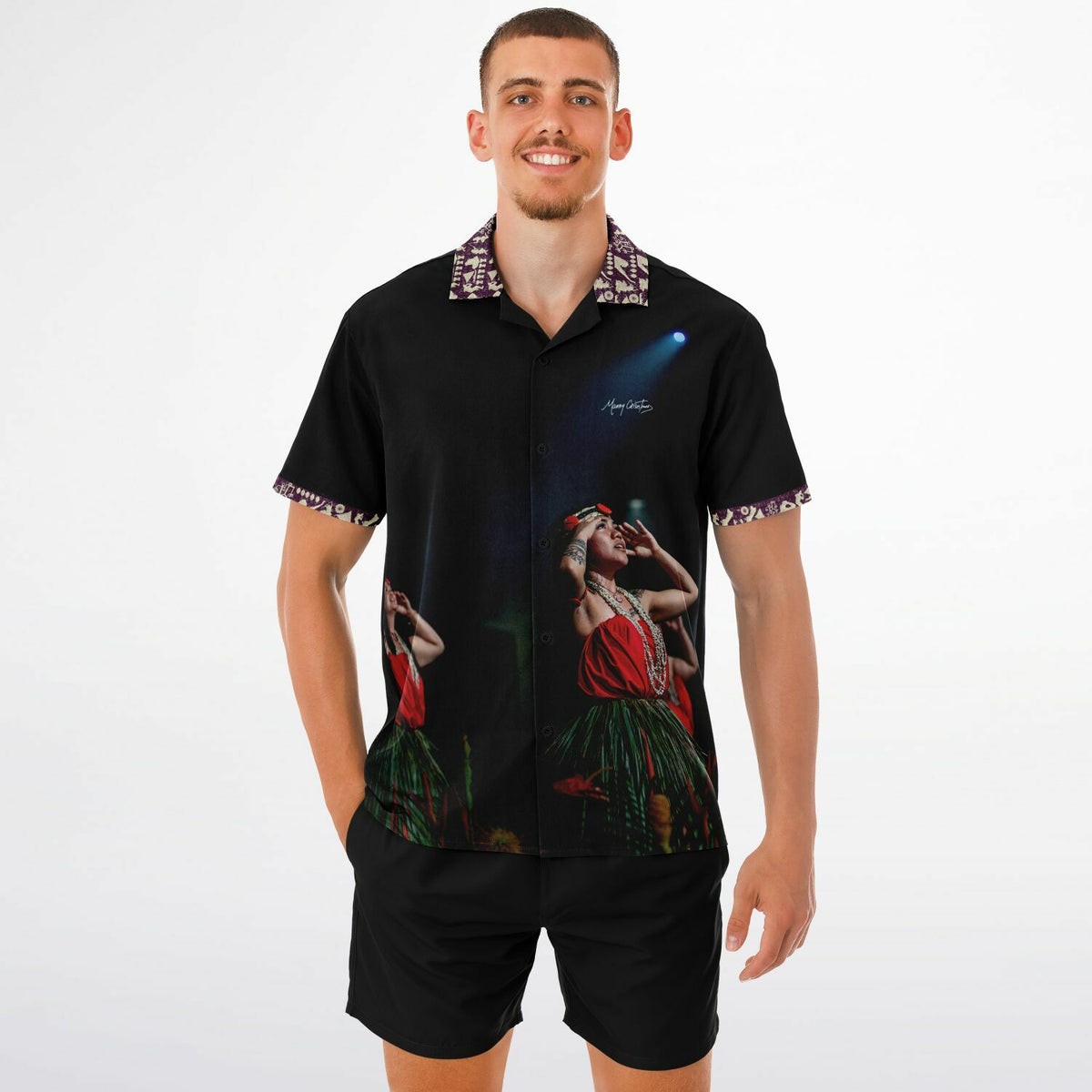 *HAWAII FESTPAC_Guam Short Sleeve Button-Down Shirt