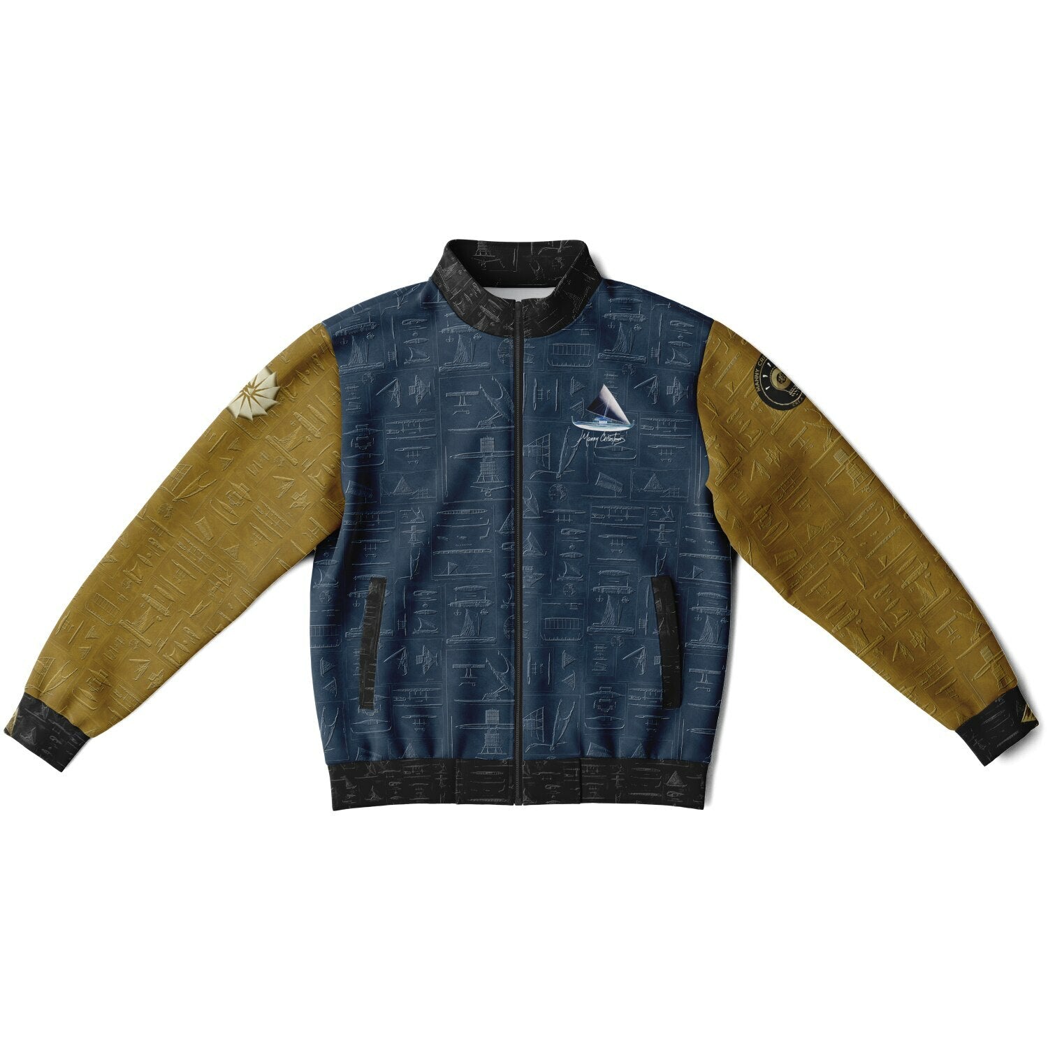 Reimagined Embossed Oceania Seafaring Vessels Track Jacket - Tenda