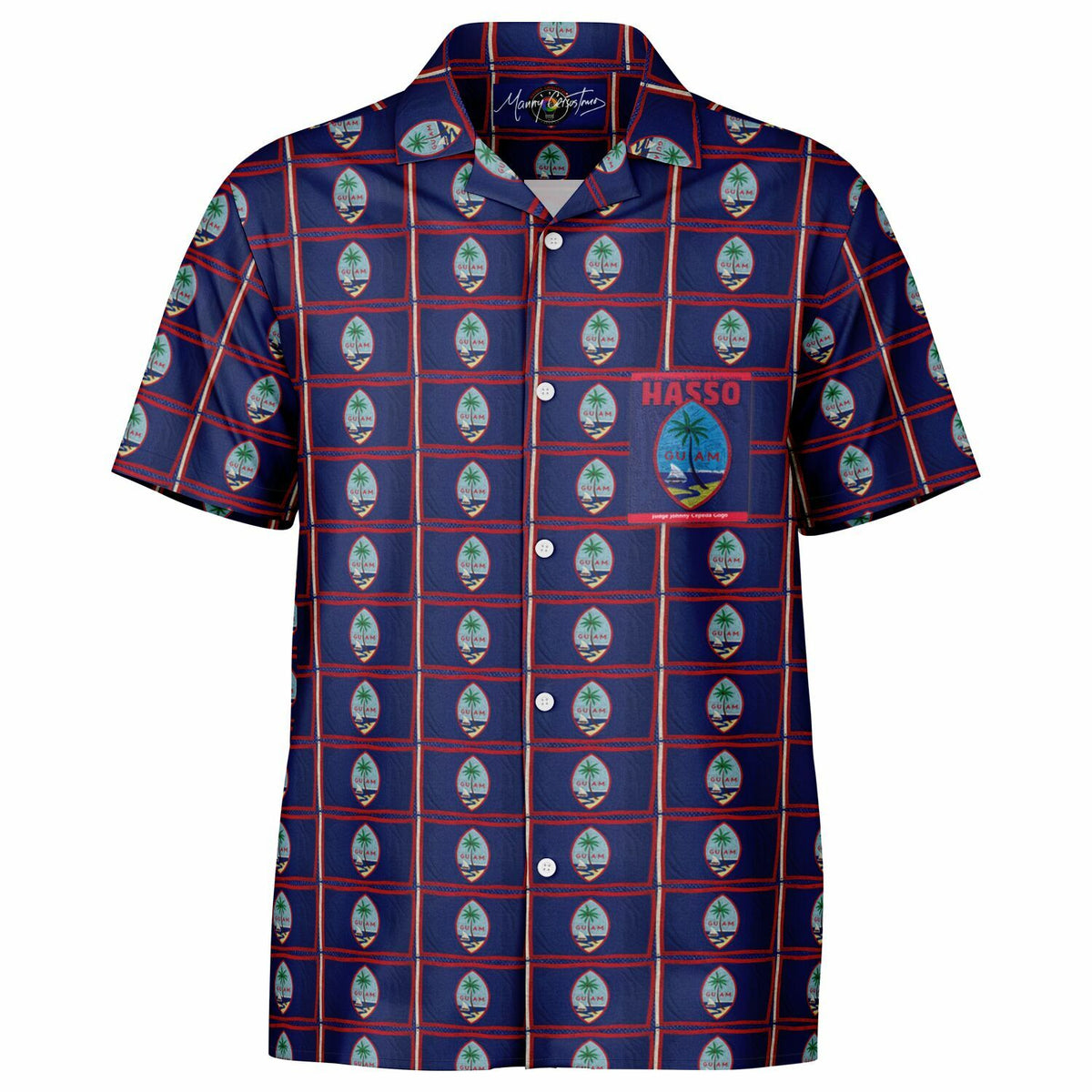 *HASSO Book Spread Collar Short Sleeve Button-Down Shirt