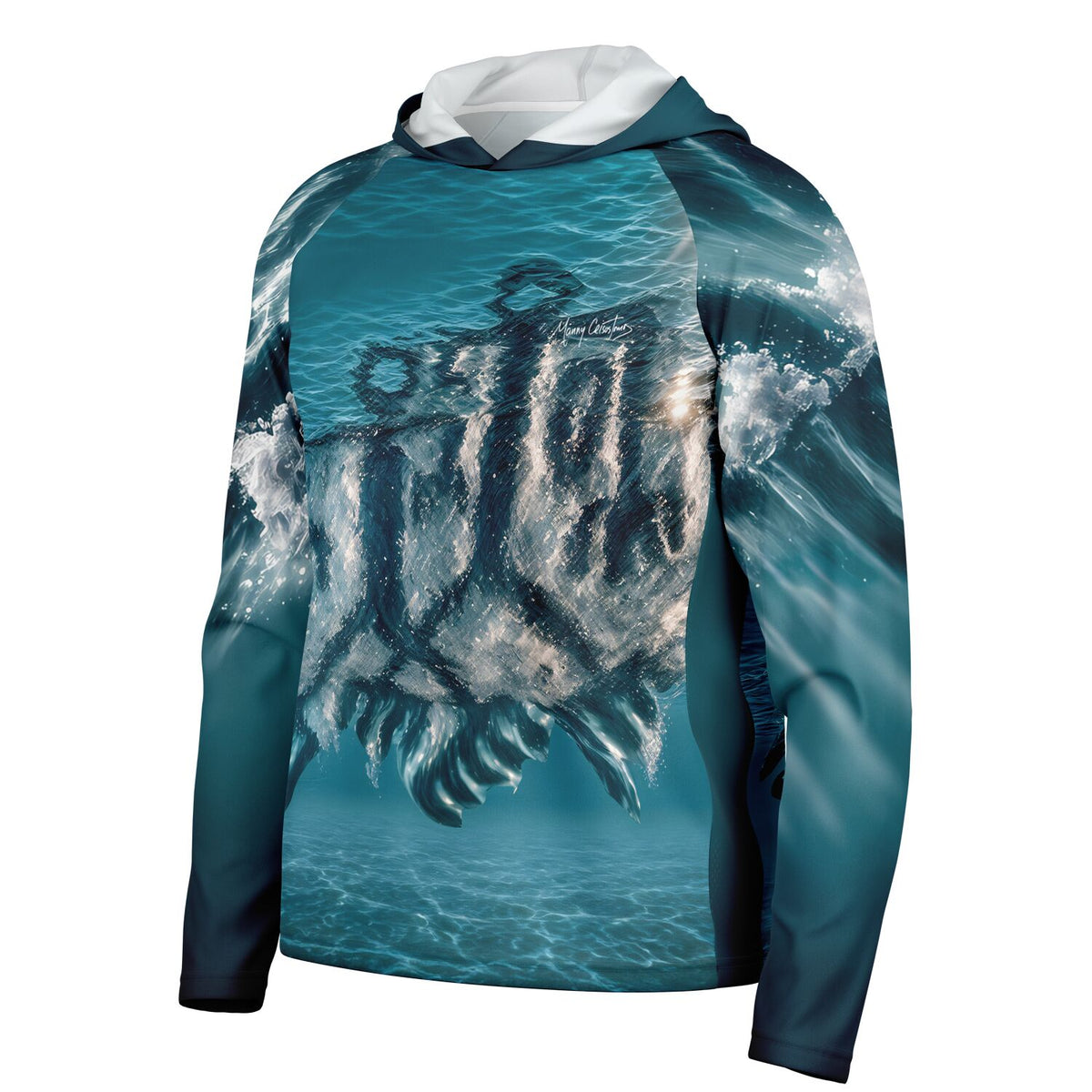 *Underwater GADAO Men&#39;s Long Sleeve Hooded Performance Shirt