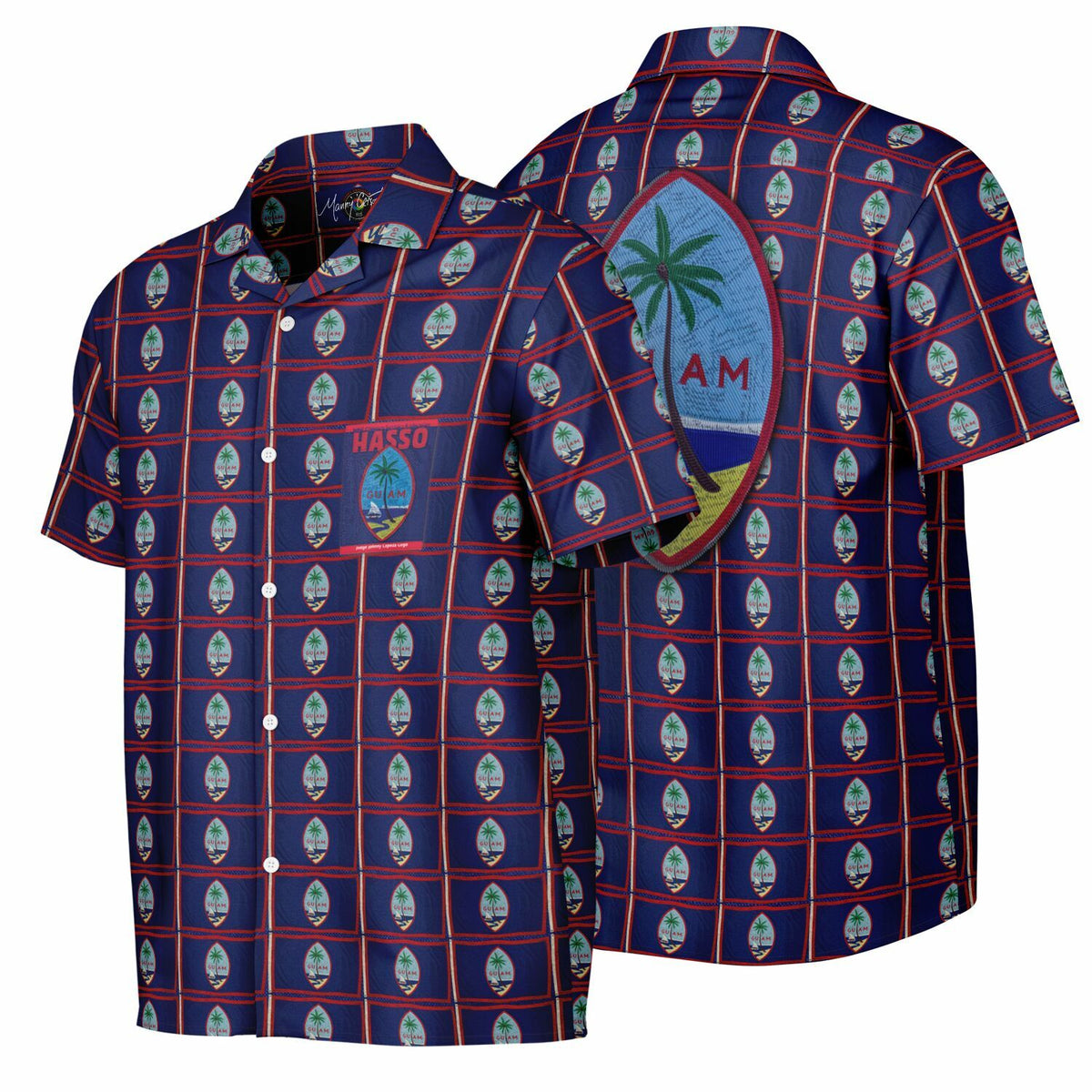 *HASSO Book Spread Collar Short Sleeve Button-Down Shirt