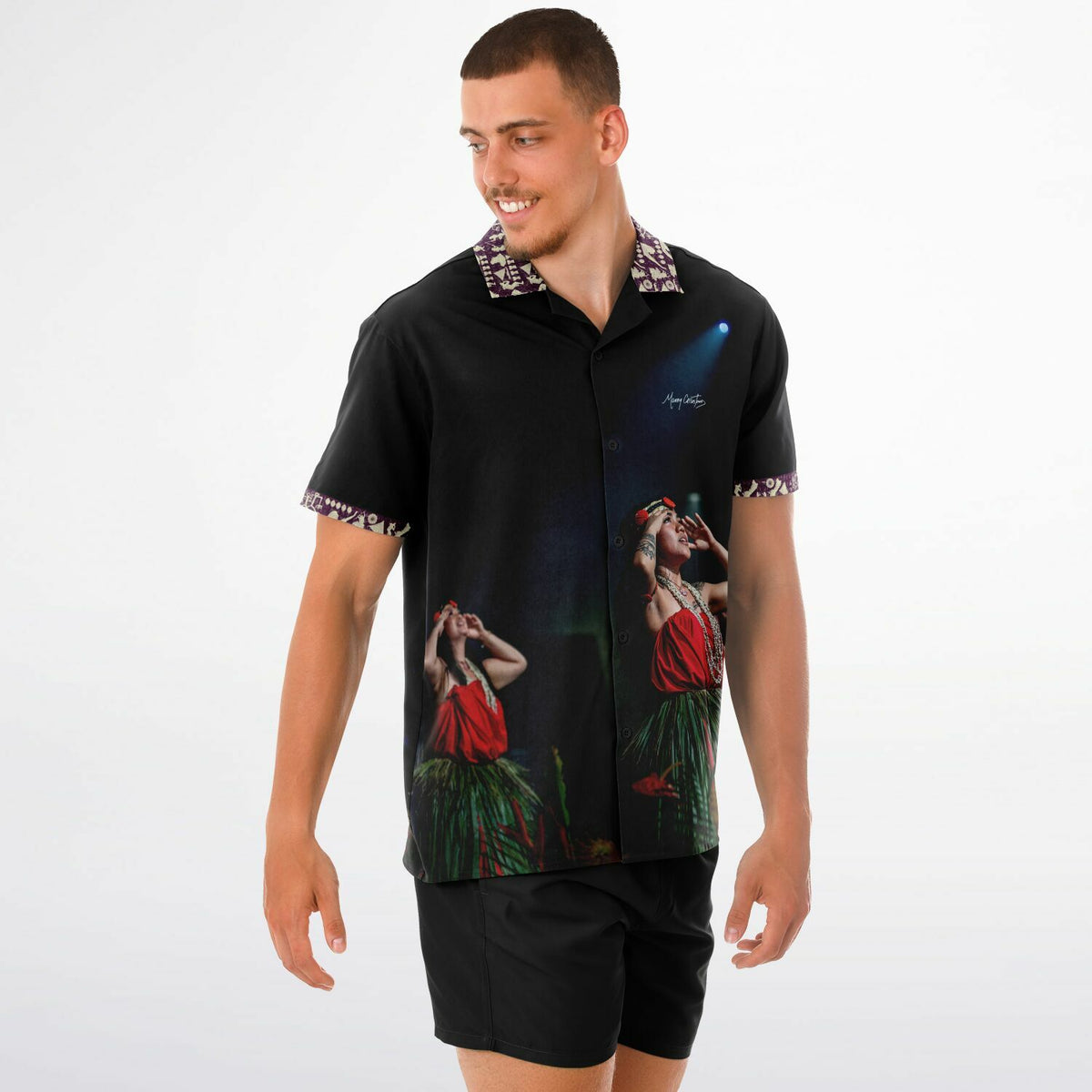 *HAWAII FESTPAC_Guam Short Sleeve Button-Down Shirt