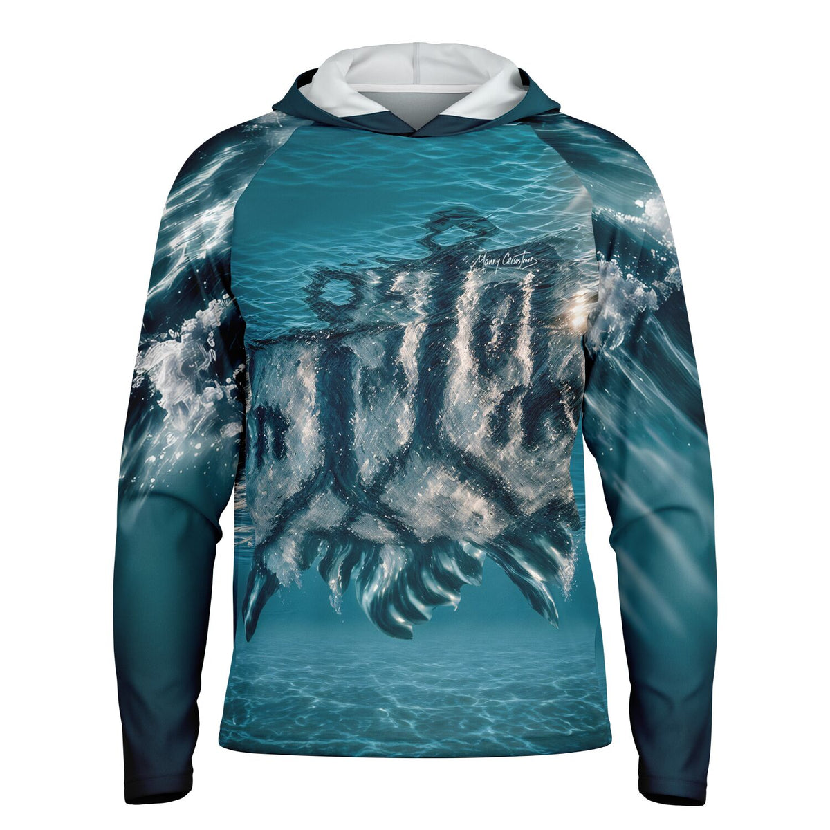 *Underwater GADAO Men&#39;s Long Sleeve Hooded Performance Shirt