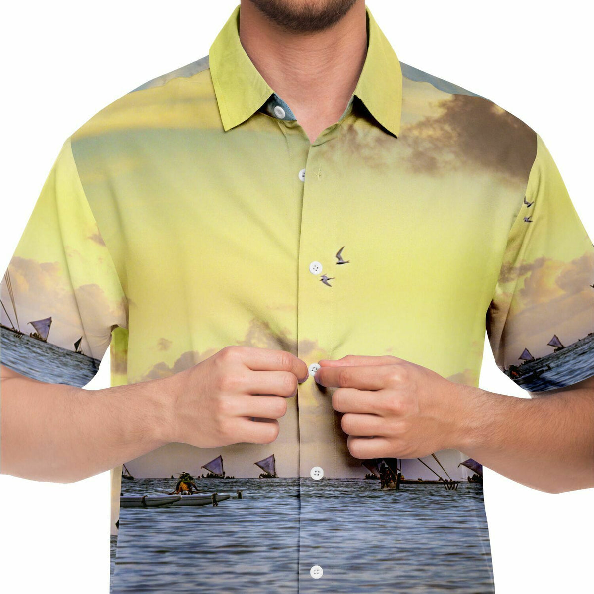 Traditional Canoe Welcome FestPac 2016 Short Sleeve Button Down Shirt