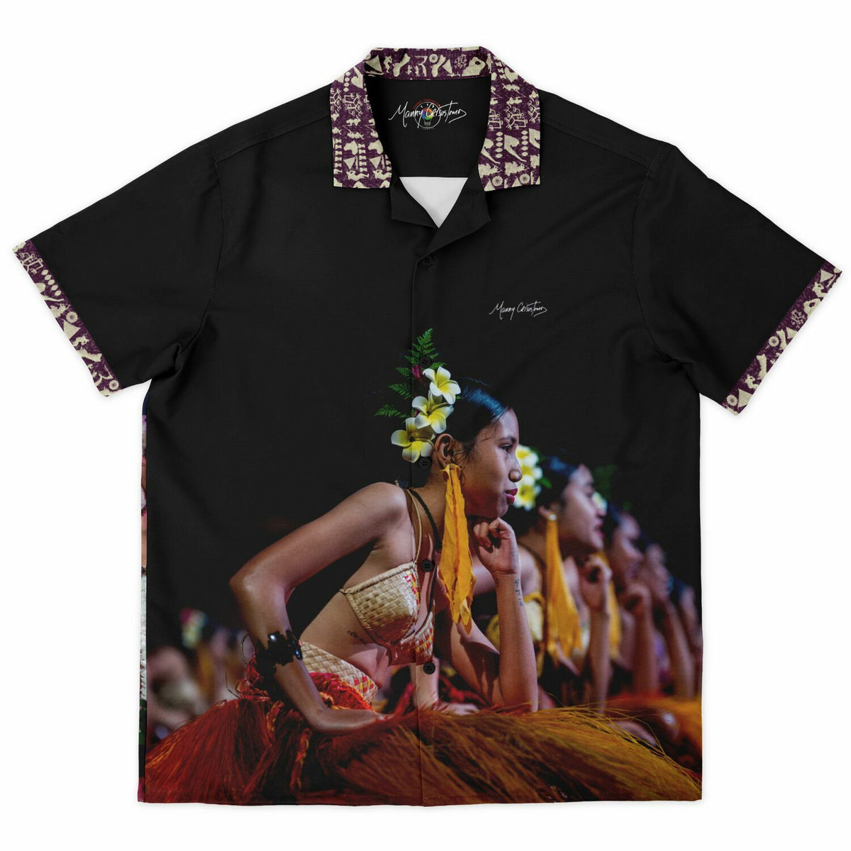 *HAWAII FESTPAC_Palau RapaNu Short Sleeve Button-Down Shirt