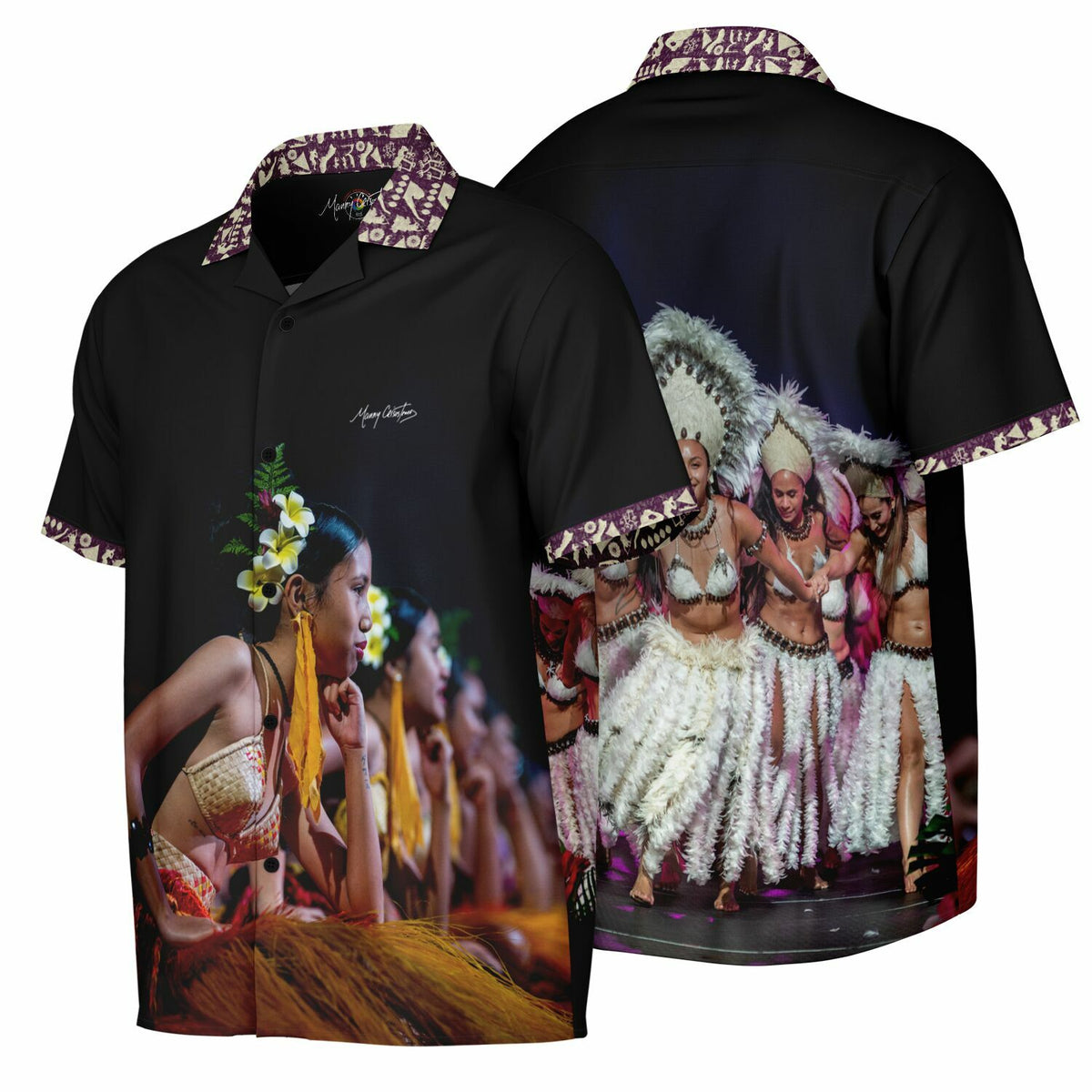 *HAWAII FESTPAC_Palau RapaNu Short Sleeve Button-Down Shirt